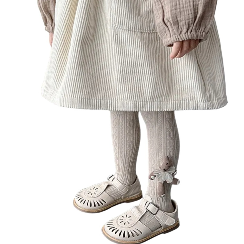 Tights for girls 4-6 years old. three color white, gray, khaki